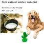 JUKOO Cactus Shaped Dog Chew Toys for Aggressive chewers, Dog Dental Care Brushing Stick, Milk Scent Natural Rubber Dog Chew Toothbrush for Puppy Small Medium Big Dog(Green)