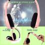 SVYHUOK Pink Gaming Headset for Girl, Women, Kids, PC, PS4, New Xbox One, Foldable On-Ear Headphone with Detachable Mic, Stereo 30MM Speaker Driver Unit Gift for Children, Teenager, Younger