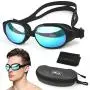 Firesara Swim Goggles, Swimming Goggles UV Protection Anti Fog No Leaking Large Frame Wide View Pool Goggles with Hard Protective Case for Women Men Adult Youth Kids Firesara Swim Goggles, Swimming Goggles UV Protection Anti Fog No Leaking Large Frame Wide View Pool Goggles with Hard Protective Case for Women Men Adult Youth Kids