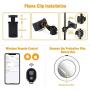 8.2" Ring Light with Tripod Stand & Cell Phone Holder for Live Streaming/Makeup, Dimmable Selfie Ring Light LED Camera Ringlight with Mirror and 56" Extendable Tripod, Compatible with iPhone Android 