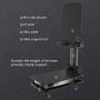 Phone Stand, Foldable Desktop Cell Phone Tablet Stand, Folding Nonslip Silicone Multi-Angle Adjustable Sturdy Metal Phone Holder for Mobile Phone, iPad, Nintendo Switch, Tablets (4-12.9) (Black)