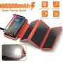 Solar Charger Wireless Power Bank,Waterproof Portable External Battery Pack 10000mAh with 3 Foldable Solar Panels,Flashlight,IP65,Dual 5V/2.1A USB Ports,for Smartphones, Tablets and more(Orange) Solar Charger Wireless Power Bank,Waterproof Portable External Battery Pack 10000mAh with 3 Foldable Solar Panels,Flashlight,IP65,Dual 5V/2.1A USB Ports,for Smartphones, Tablets and more(Orange)