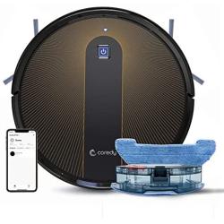 Coredy R750 Robot Vacuum Cleaner, Compatible with Alexa, Mopping System, Boost Intellect, Virtual Boundary Supported, 1600Pa Suction, Super-Thin, Upgraded Robotic Vacuums, Cleans Hard Floor to Carpet