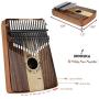 MOOZICA 17 Key Kalimba, Solid Koa Wood Thumb Piano Marimba Musical Gift With Protective Case and Learning Instruction (KK17SD)