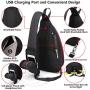 KAKA Sling Bag,Crossbody Backpack Shoulder Bag Travel With USB Charging Port
