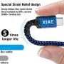 USB C Cable,XIAE 5Pack (3/3/6/6/10FT) USB-A to Type C Nylon Braided Fast Charging Cable Aluminum Housing Compatible with Samsung Galaxy S10 S9 Note 9 8 S8 Plus,LG V30 V20 G6,Huawei P30/P20-Navy&Blue USB C Cable,XIAE 5Pack (3/3/6/6/10FT) USB-A to Type C Nylon Braided Fast Charging Cable Aluminum Housing Compatible with Samsung Galaxy S10 S9 Note 9 8 S8 Plus,LG V30 V20 G6,Huawei P30/P20-Navy&Blue