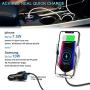Wireless Charger Car Touch Sensing Automatic Retractable Clip Fast Charging Compatible for iPhone Xs Max/XR/X/8/8Plus, Samsung S9/S8/Note8