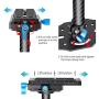 Neewer Carbon Fiber 24 inches/60 Centimeters Handheld Stabilizer with 1/4 3/8 inch Screw Quick Shoe Plate for Canon Nikon Sony and Other DSLR Camera Video DV up to 6.6 pounds/3 kilograms (Black)