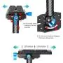Neewer Carbon Fiber 24 inches/60 Centimeters Handheld Stabilizer with 1/4 3/8 inch Screw Quick Shoe Plate for Canon Nikon Sony and Other DSLR Camera Video DV up to 6.6 pounds/3 kilograms (Black)