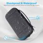 External Hard Drive Case - GLCON Shockproof EVA Travel Carrying Case Zipper Pouch - High Protection Electronic Storage Bag for Power Bank Cell Phone Charger USB Charging Cable Battery (Dark Grey)