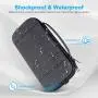External Hard Drive Case - GLCON Shockproof EVA Travel Carrying Case Zipper Pouch - High Protection Electronic Storage Bag for Power Bank Cell Phone Charger USB Charging Cable Battery (Dark Grey)