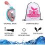 180° Panoramic View Snorkel Mask Full Face Scuba, Dive and Swim Set for Kids Youth Adult Women Men | Easier Breath with Dry Anti-Fog Anti-Leak for Travel Beach Sea Underwater Swimming Pool