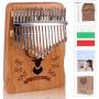 [2020 Updated] Kalimba Thumb Piano 17 Keys, Sethruki Portable Mbira Finger Piano Gifts for Kids and Adults Beginners