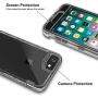 iPhone 8 Case, iPhone SE Case, Anuck 3 in 1 Heavy Duty Defender Shockproof Full-Body Clear Protective Case Hard Plastic Shell & Soft TPU Bumper Cover for Apple iPhone 7/8/SE 4.7 inch - Clear Black