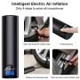 Kacsoo Portable Mini Intelligent Air Pump,150PSI High Pressure Hand Held Tire Pump with 2000mAh Rechargeable Battery, Electric Air Compressor for Bicycle Motorcycle Tires Ball and Other Inflatable