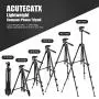 ACUTECATX 54-Inch Phone Tripod for iPhone Android Cell Phone iPad Camera Tripod Stand Mount with Wireless Remote + Universal Phone/Tablet Holder + Tripod Mount for Gopro and Carrying Bag(Black)