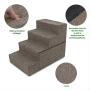 Made in USA Foldable Pet Steps/Stairs with CertiPUR-US Certified Foam for Dogs and Cats by Best Pet Supplies