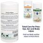 Arava Pet Eye Wipes - for Dogs Cats Puppies & Kittens - 100 Count - Natural and Aromatherapy Medicated - Removes Dirt Crust and Discharge