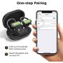 Wireless Earbuds, Vislla 5.0 Bluetooth Sport Headphones Stereo Bass Sound TWS Ear Buds Over Ear Sweatproof Headset 8 Hours Playtime Wireless Earphones with Mic & Charging Case for Running/Working Out