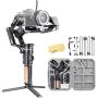 Feiyu Ak2000S Advanced Kit 3 Axis Handheld Gimbal Stabilizer for YouTube Video Filmmaker Compatible with Sony a9 a7ii Series Canon Panasonic GH5 Nikon Mirrorless and DSLR Digital Camera