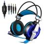 PS4 Gaming Headset KingTop Xbox One LED Lighting Computer Headphone with Mic Stereo Bass for PlayStation4 Xbox One PC Tablet Laptop Mobile Phones Smartphones
