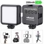 VL49 On Camera Vlog Pocket Video Light, CRI 95+ Handy Rechargeable LED Fill Light, with 3 Cold Shoe Port, 2000mAh USB-C Rechargeable Mini Lighting Video Shooting Youtuber Livestreaming Accessories