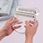 Kalimba,Thumb Piano,17-Key Acrylic Material Transparent Bear-Shaped Muslady