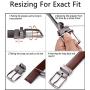 Mens Belt, Bulliant Leather Reversible Belt 1.25" For Mens Dress Casual Golf Belt,One Reverse for 2 Colors