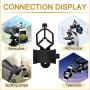 UniqueFire Telescope Phone Mount Universal Smart Phone Adapter Holder for Spotting Scope, Binoculars, Monocular, Microscope, 360° Rotatable Cellphone Clip fits Almost All Smartphone on The Market