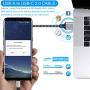 USB Type C Cable, TAKAGI 3Pack 6ft USB C to USB A Nylon Braid Fast Charging Cord High Speed Data Sync Transfer Charger Cable Compatible with Galaxy S9, Note, LG, Pixel 2 XL, Huawei, ONEPLUS (Gray)