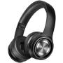 Picun P26 Bluetooth Headphones Over Ear Headset 40H Playtime Hi-Fi Stereo Wireless Headphones with Deep Bass Foldable Wired/Wireless/TF for Phone/TV Bluetooth 5.0 Wireless Earphones with Mic (Black)