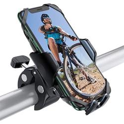 andobil Bike & Motorcycle Phone Mount Ultimate Universal ATV Mountain & Road Bicycle Handlebar Easy Clamp Cellphone Holder Compatible with iPhone SE 11 Pro Xr Xs Max X 8 Plus, Galaxy S20 Note10