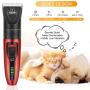 Slopehill Dog Clippers, Cordless Dog Grooming Kit USB Rechargeable Electric Pets Hair Trimmers Professional Shaver Shears for Dogs and Cats, Quiet, Washable, with LED Display