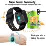 Smart Watch, Smartwatch for Android Phones, Waterproof Fitness Watch with Blood Pressure Heart Rate Monitor Sport Activity Tracker Watch with Pedometer Calorie Compatible for Samsung iOS Women Men