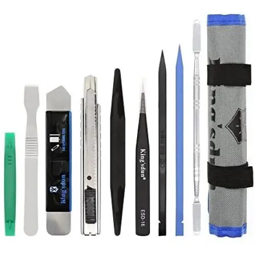 Kingsdun Professional Opening Pry Tool Repair Kit with Non-Abrasive Nylon Spudgers and jimmy, 6 Piece Set