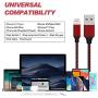 HOVAMP MFi Certified 5Pack[6-6-6-6-6ft] Nylon Braided iPhone Charger Lightning Cable Fast Charging & Syncing Long Cord Compatible iPhone 11Pro Max/11Pro/11/XS/Max/XR/X/8/8P/7/7P and More-Black&Red
