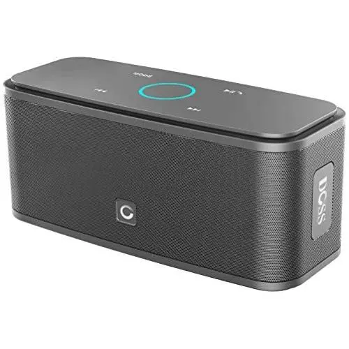 DOSS SoundBox Touch Portable Wireless Bluetooth Speakers with 12W HD Sound and Bass, 20H Playtime, Handsfree, Speakers for Home, Travel-Gunmetal Grey DOSS SoundBox Touch Portable Wireless Bluetooth Speakers with 12W HD Sound and Bass, 20H Playtime, Handsfree, Speakers for Home, Travel-Gunmetal Grey