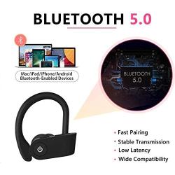 Bluetooth 5.0 Sports HeadphonesIPX7 Waterproof,3D Stereo Headphones in-Ear Ear Buds Built-in Mic,for Earphone Apple Airpods Pro/Android/iPhone/Samsung/Huawei Sport Earbuds