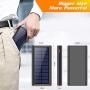 Solar Charger Power Bank 26800mah, 2 USB Output Fast Phone Portable Charger Power Bank Cell Phone Solar Battery Bank Pack External Backup Pack for iPhone, Samsung Galaxy Android, iPad Tablet