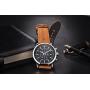 BENYAR Waterproof Quartz Men Watch, Fashionable Chronograph Analog Water-Resistant Business Brown Leather Watches