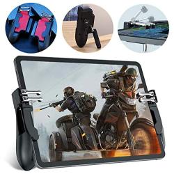 PUBG Mobile Controller for Tablet - Aovon 4 Triggers [6 Finger Operation] Sensitive L1R1 L2R2 Shoot Aim Trigger Gamepad Grip, Support 5.5-12.9 inch iPad & Tablet (Red)