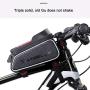 Eamplest Bike Frame Bag, Bicycle Phone Holder with Touch Screen, Large Capacity Waterproof Cycling Front Top Tube Mount Handlebar Storage Bag for Phones Below 6.0"