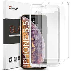 Trianium (3 Packs) Screen Protector Designed for Apple iPhone 11 Pro Max, iPhone XS Max (6.5" 2018) Premium HD Clarity 0.25mm Tempered Glass Screen Protector Easy Installation Alignment Case (3-Pack)