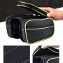 MUMA Bike Frame Bag with Mobile Phone Holder, Waterproof Bicycle Top Tube Pouch, for iPhone Samsung Smart Phone Up to 6.5