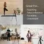 Fugetek 54&quot Tripod, Works with Phone & Camera, Use for Facetime, Video Calls, Teaching, Lightweight Aluminum, Removable Bluetooth Remote, Mount Smartphone, DSLR, Compatible with Apple Android, Black