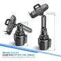 [2020 Upgraded] Cup Holder Phone Mount,Miracase Long Neck Never Shake Car Cup Phone Holder Cradle Car Mount for iPhone 11 Pro/XR/XS Max/X/8/7 Plus/6s/Samsung S10/Note 9/S8 Plus/S7,GPS etc