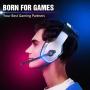 BENGOO V-4 Gaming Headset for Xbox One, PS4, PC, Controller, Noise Cancelling Over Ear Headphones with Mic, LED Light Bass Surround Soft Memory Earmuffs for PS2 Mac Nintendo 64 Game Boy Advance Games