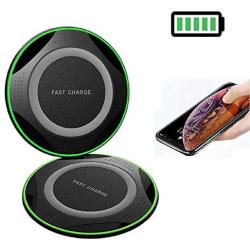 Wireless Charger, 5W, 7.5W, 10W Portable High Speed Universal Intelligent Induction Ultra-Thin Lightweight Fast Charger Compatible with iPhone, Samsung and Other Qi-Enabled Devices (No AC Adapter)