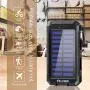 Phone Solar Charger,Yelomin 20000mAh Portable Outdoor Mobile Power Bank,Camping External Backup Battery Pack Dual USB 5V 1A/2A Outputs 2 Led Light Flashlight with Compass Phone Solar Charger,Yelomin 20000mAh Portable Outdoor Mobile Power Bank,Camping External Backup Battery Pack Dual USB 5V 1A/2A Outputs 2 Led Light Flashlight with Compass