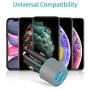 Meagoes Car Charger MFi Certified, 24W/4.8A Dual USB Ports Car Charging Adapter Compatible for Apple iPhone 11/Pro/Max/SE 2020/XS/XR/X/8 Plus/8/7/6S/6/SE, with 3.3ft USB Lightning Cable Cord